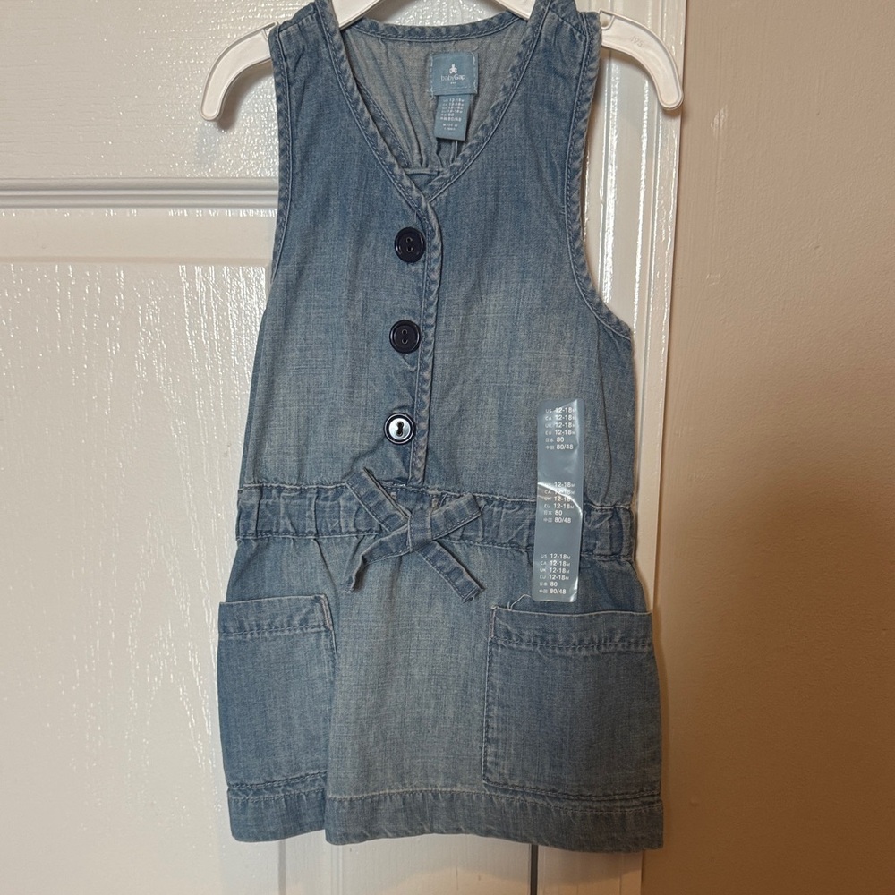 GAP Kids Light Blue Denim Romper